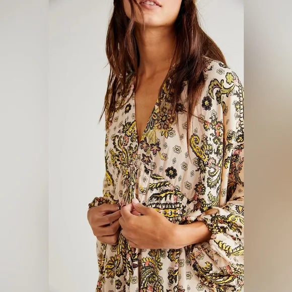🎉LAST PIECE 🎉FREE PEOPLE Printed Arzel Mini Dress - Picture 4 of 7